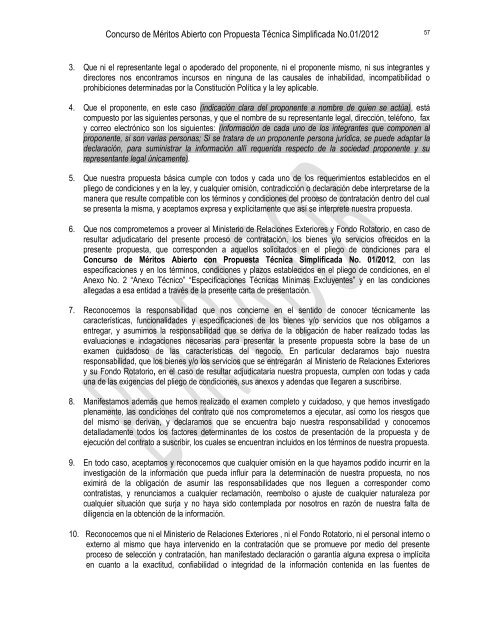 Proyecto pliego de condiciones - concurso de méritos - Ministerio de ...