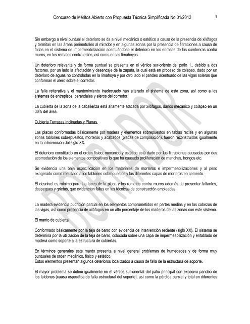 Proyecto pliego de condiciones - concurso de méritos - Ministerio de ...