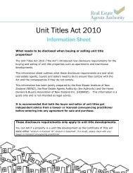 Unit Titles Information Sheet - Real Estate Agents Authority