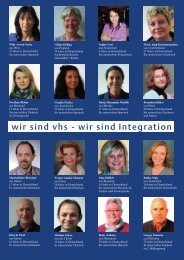 wir sind vhs - wir sind Integration - VHS Hameln-Pyrmont