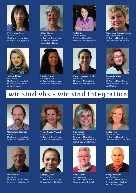 wir sind vhs - wir sind Integration - VHS Hameln-Pyrmont