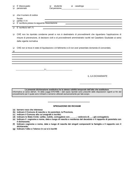 modulo autocertificazione residenza scarica