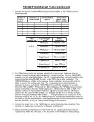 FS4320 FibreChannel Probe Quicksheet - FuturePlus Systems