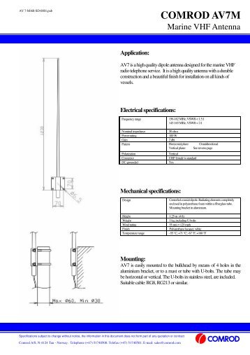 COMROD AV7M - Cordland Marine