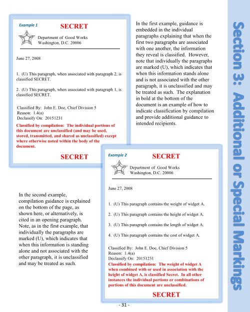 classified marking guide (dec 2010) - the Security Training Portal.