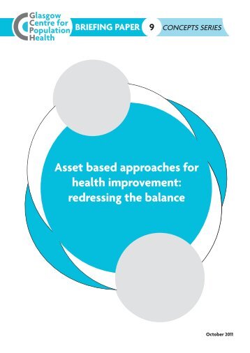 Asset based approaches for health improvement - Assett Based ...