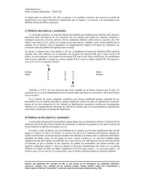 El pronombre y su inclusiÃ³n en un sistema de categorÃ­as semÃ¡nticas1