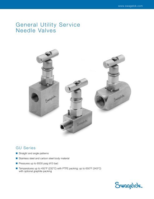 General Utility Service, Needle Valves, GU Series, (MS ... - Eoss.com