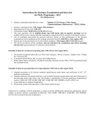 Instructions for the entrance examination and interview