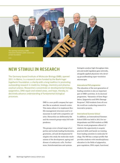 Corporate Magazine 2012 - Boehringer Ingelheim