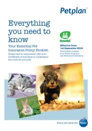 Download full Terms and Conditions for Petplan Essential