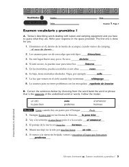 Examen: vocabulario y gramÃ¡tica 1 - Hatboro-Horsham School District