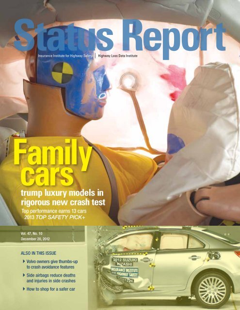 IIHS Status Report newsletter, Vol. 47, No. 10, December 20, 2012