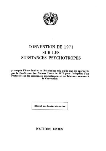 Convention sur les substances psychotropes - INCB