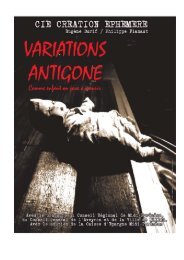TÃ©lÃ©charger le dossier de Variations Antigone - Compagnie crÃ©ation ...