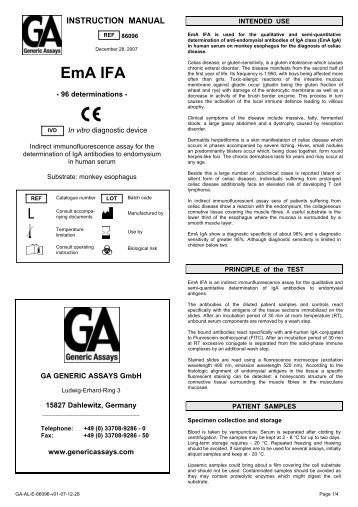 EmA IFA (86096) - GA Generic Assays GmbH