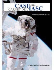 Casi Log Summer 06 - Canadian Aeronautics and Space Institute