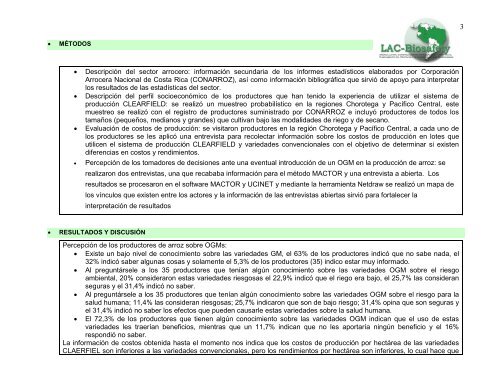 Impacto socioeconÃ³mico Costa Rica - LAC Biosafety