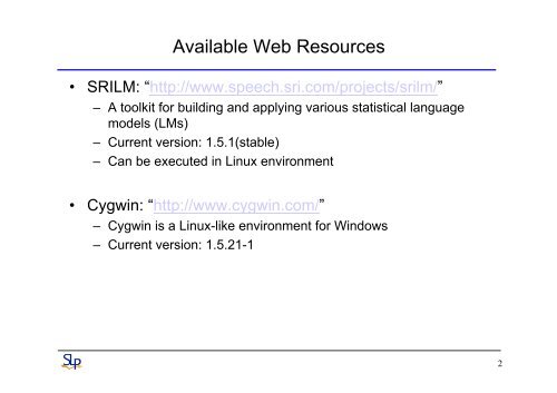 Introduction to SRILM Toolkit