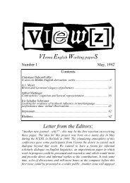 Letter from the Editors: - Department of English - UniversitÃ¤t Wien