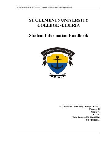 ST CLEMENTS UNIVERSITY COLLEGE -LIBERIA Student ...