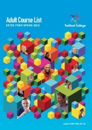 Adult Course List - Trafford College