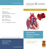 Linksarterialer Herzohrverschluss - Regiomed Kliniken