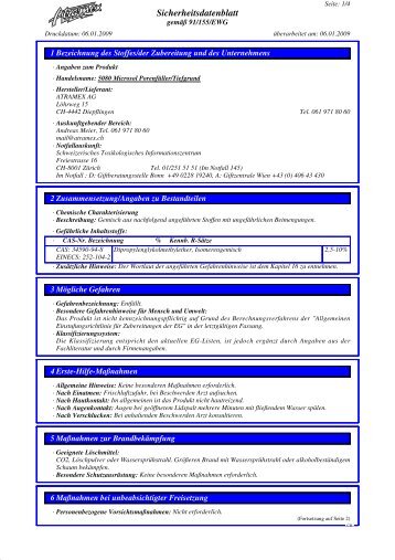 Sicherheitsdatenblatt