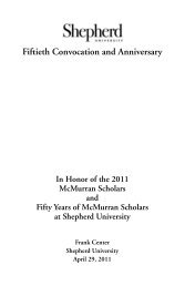 Fiftieth Convocation and Anniversary - Shepherd University