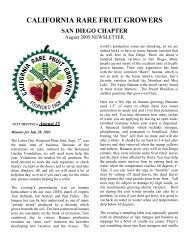 California Rare Fruit Growers, San Diego Chapter