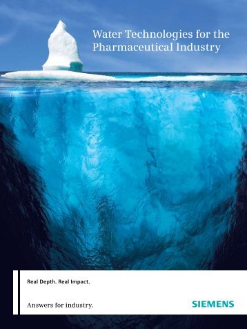 Water Technologies for the Pharmaceutical Industry - Siemens