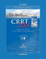 PLENARY SESSIONS - CRRT Online