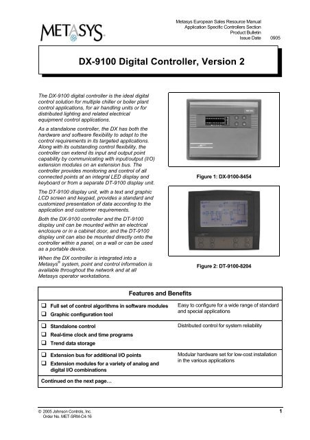 DX-9100 Digital Controller, Version 2 - Tech-System