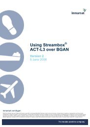 Using Streambox ACT-L3 over BGAN - Inmarsat
