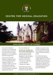 centre for medical education - School of Medicine - University of ...