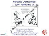 Dipl.-Psych. Dr. Anke Diezemann - 2. Internationale Sylter Palliativtage