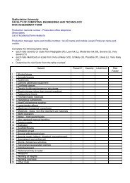 Sample Risk Assessment Form - Faculty of Computing, Engineering ...