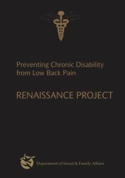 Preventing Chronic Disability from Low Back Pain - Welfare.ie