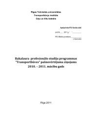 Bakalaura profesionÄlo studiju programmas âTransportbÅ«ves ...