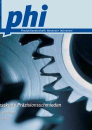 phi Ausgabe 4/2005 - Produktionstechnik Hannover informiert
