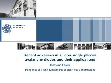 Recent advances In Silicon Single Photon Avalanche Diodes