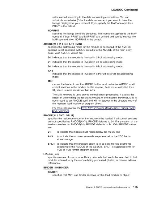 z/OS V1R9.0 TSO/E Command Reference