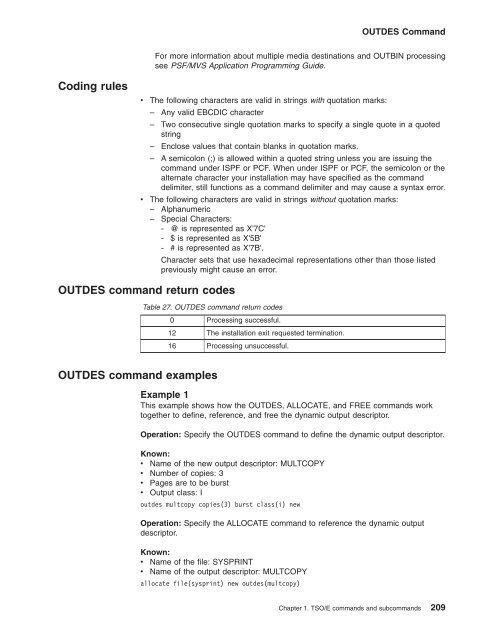 z/OS V1R9.0 TSO/E Command Reference