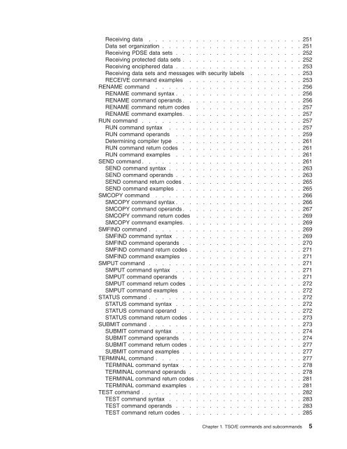 z/OS V1R9.0 TSO/E Command Reference