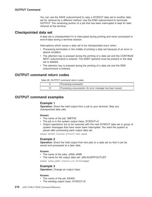 z/OS V1R9.0 TSO/E Command Reference