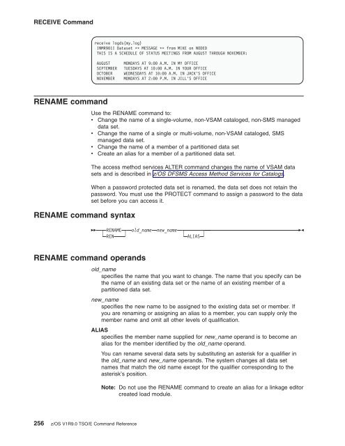 z/OS V1R9.0 TSO/E Command Reference