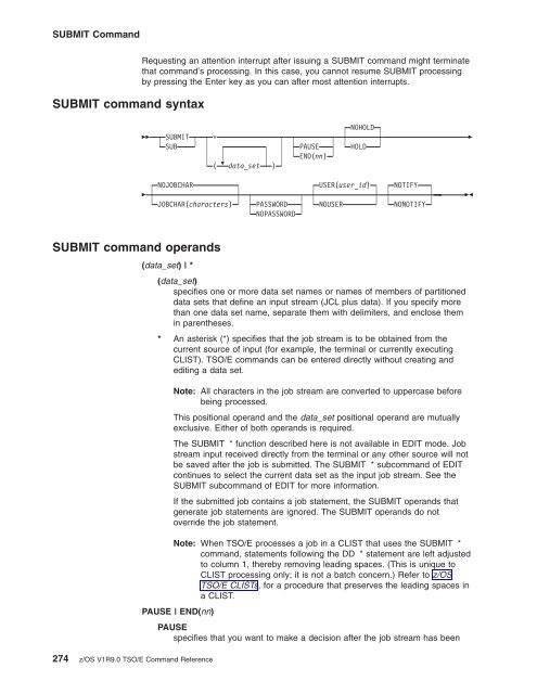 z/OS V1R9.0 TSO/E Command Reference