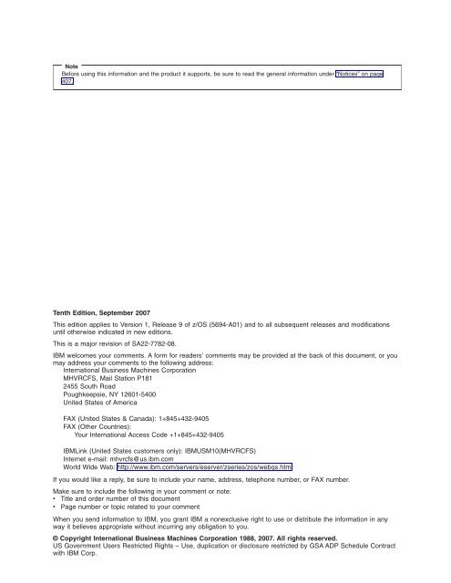 z/OS V1R9.0 TSO/E Command Reference