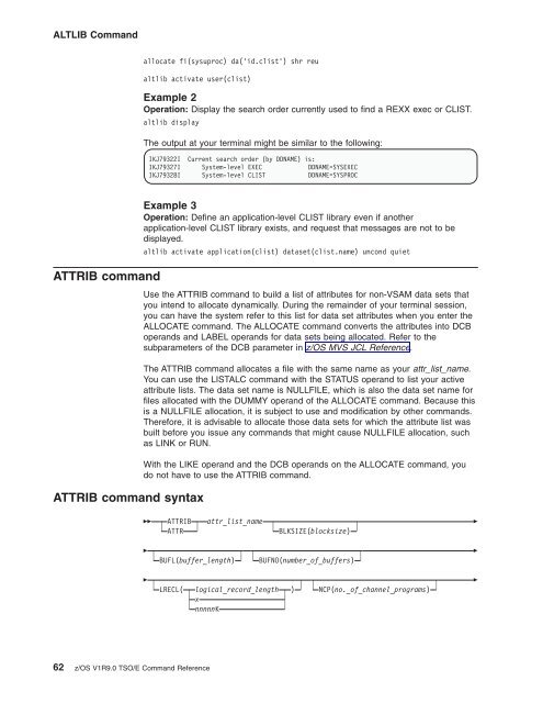 z/OS V1R9.0 TSO/E Command Reference