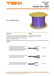 TP/.. Twisted Pair Cable Data Sheet - Trend